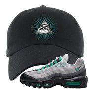 Stadium Green 95s Dad Hat | All Seeing Eye, Black