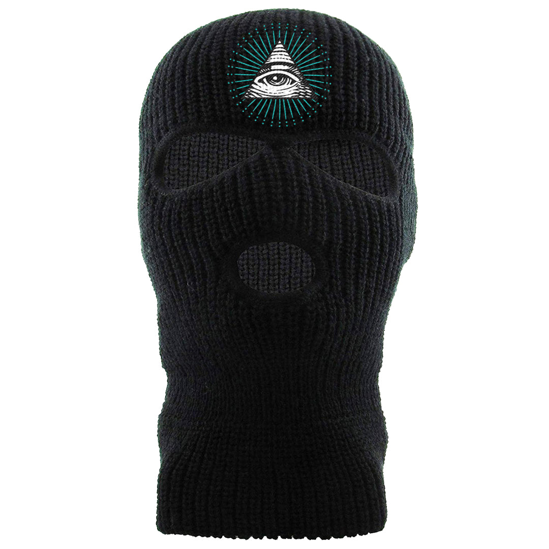 Stadium Green 95s Ski Mask | All Seeing Eye, Black