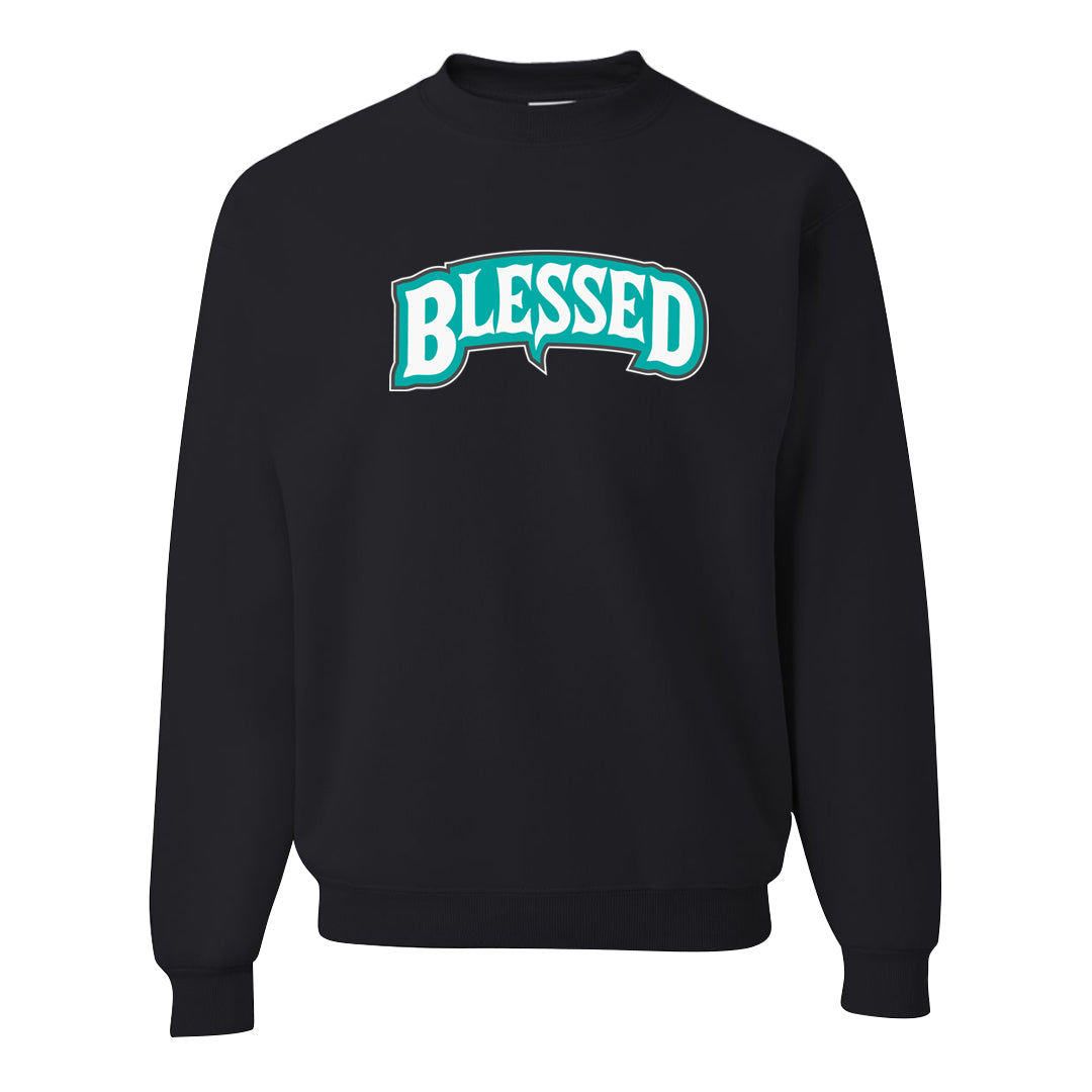 Stadium Green 95s Crewneck Sweatshirt | Blessed Arch, Black