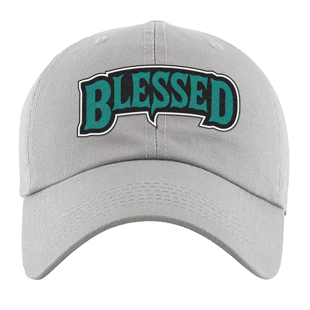 Stadium Green 95s Dad Hat | Blessed Arch, Light Gray
