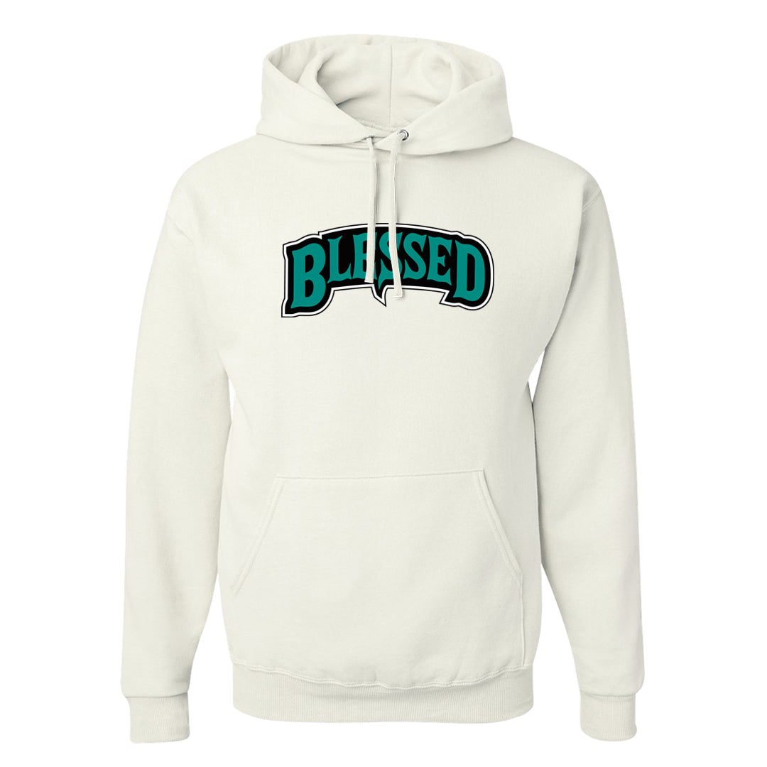 Stadium Green 95s Hoodie | Blessed Arch, White
