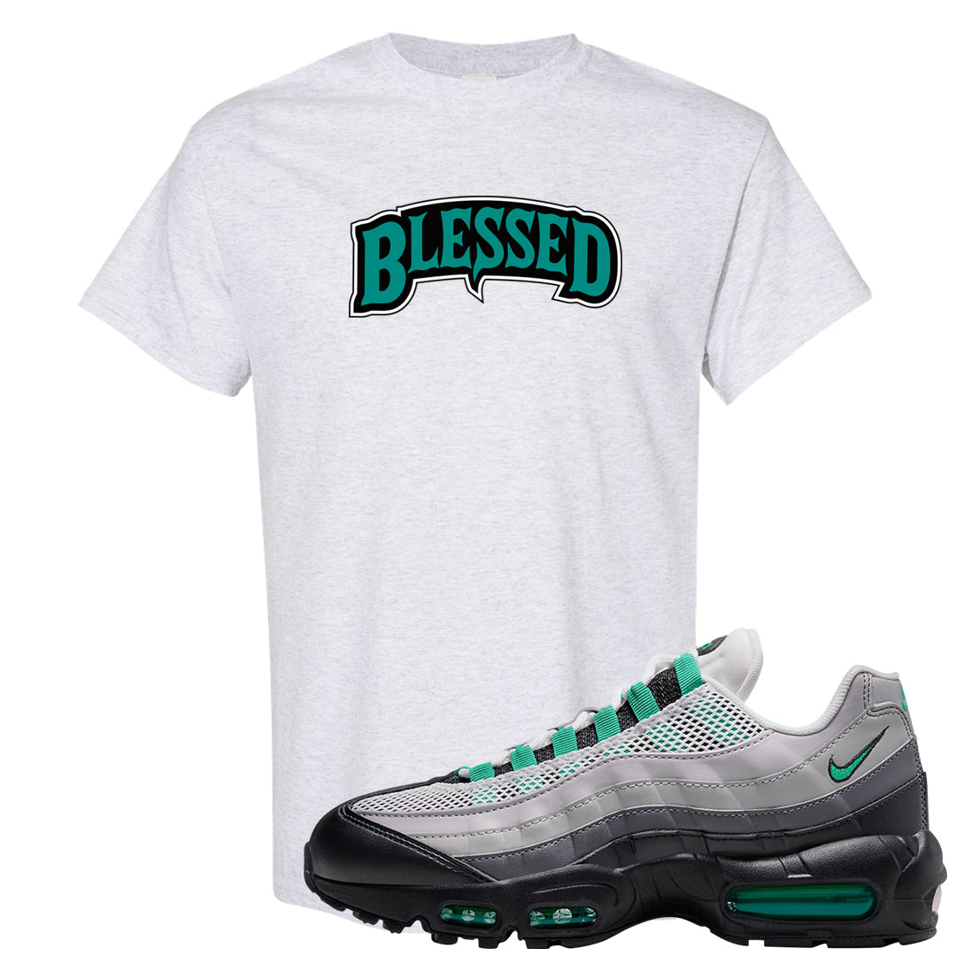 Stadium Green 95s T Shirt | Blessed Arch, Ash