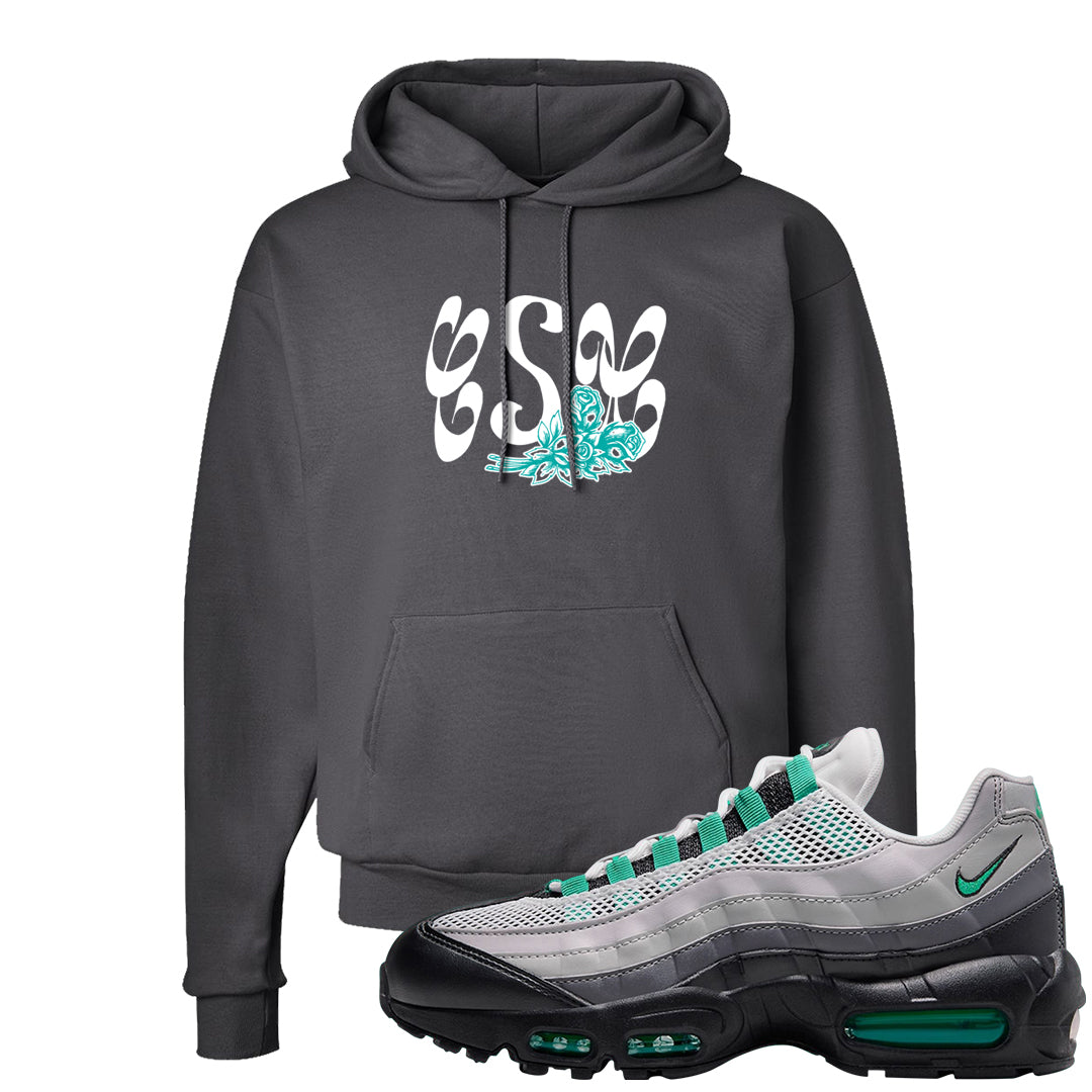 Stadium Green 95s Hoodie | Certified Sneakerhead, Smoke Grey