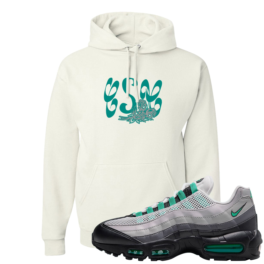 Stadium Green 95s Hoodie | Certified Sneakerhead, White