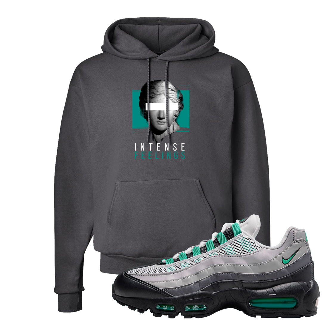 Stadium Green 95s Hoodie | Intense Feelings, Smoke Grey