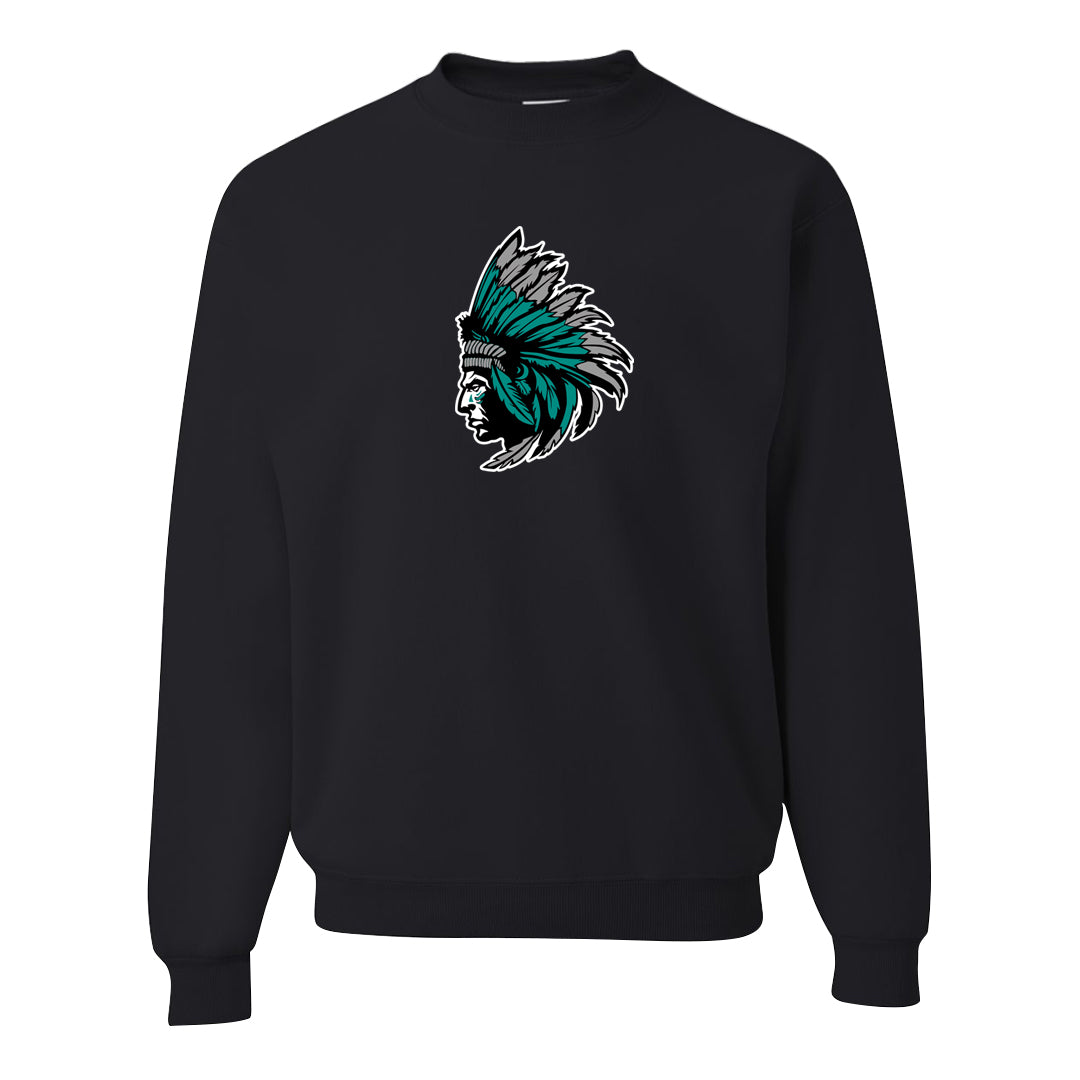 Stadium Green 95s Crewneck Sweatshirt | Indian Chief, Black