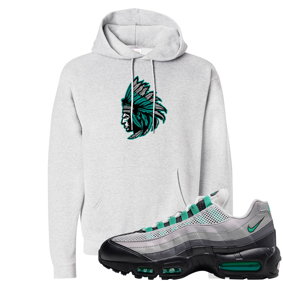 Stadium Green 95s Hoodie | Indian Chief, Ash