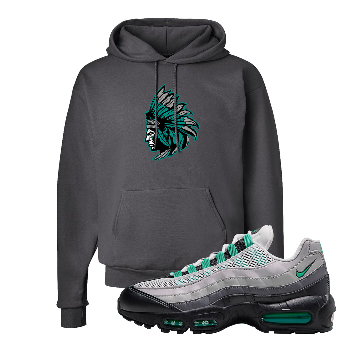 Stadium Green 95s Hoodie | Indian Chief, Smoke Grey