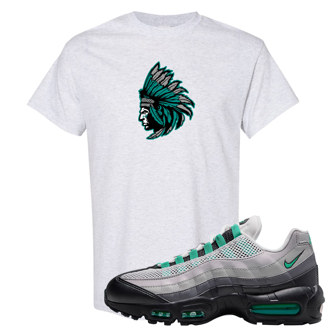 Stadium Green 95s T Shirt | Indian Chief, Ash