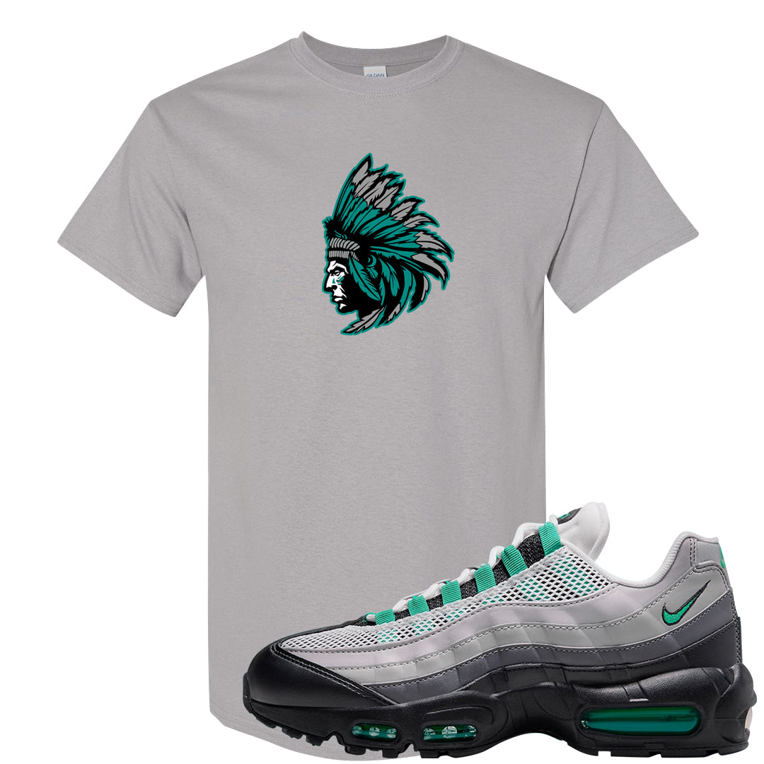 Stadium Green 95s T Shirt | Indian Chief, Gravel