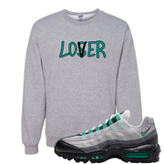 Stadium Green 95s Crewneck Sweatshirt | Lover, Ash