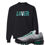 Stadium Green 95s Crewneck Sweatshirt | Lover, Black