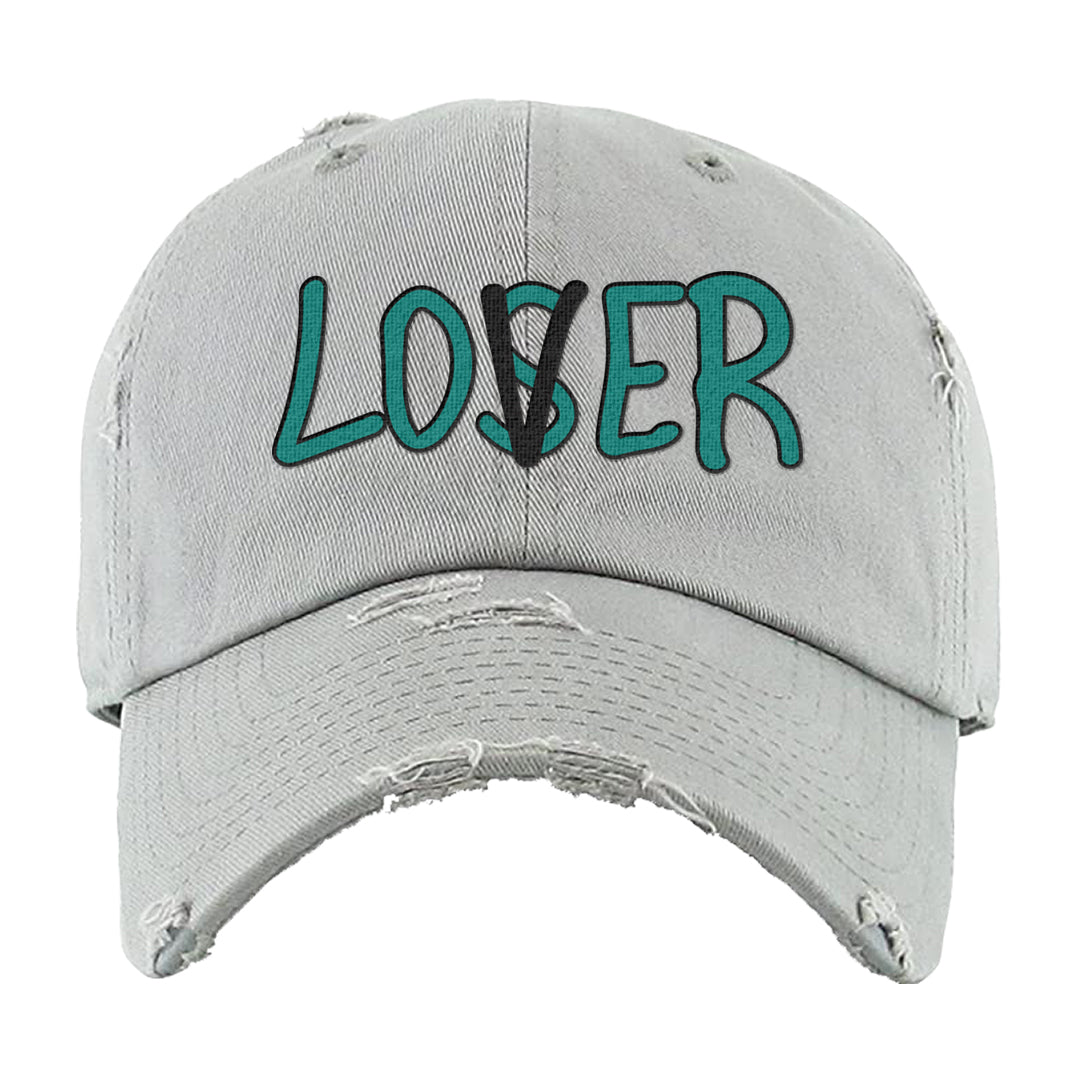 Stadium Green 95s Distressed Dad Hat | Lover, Light Gray