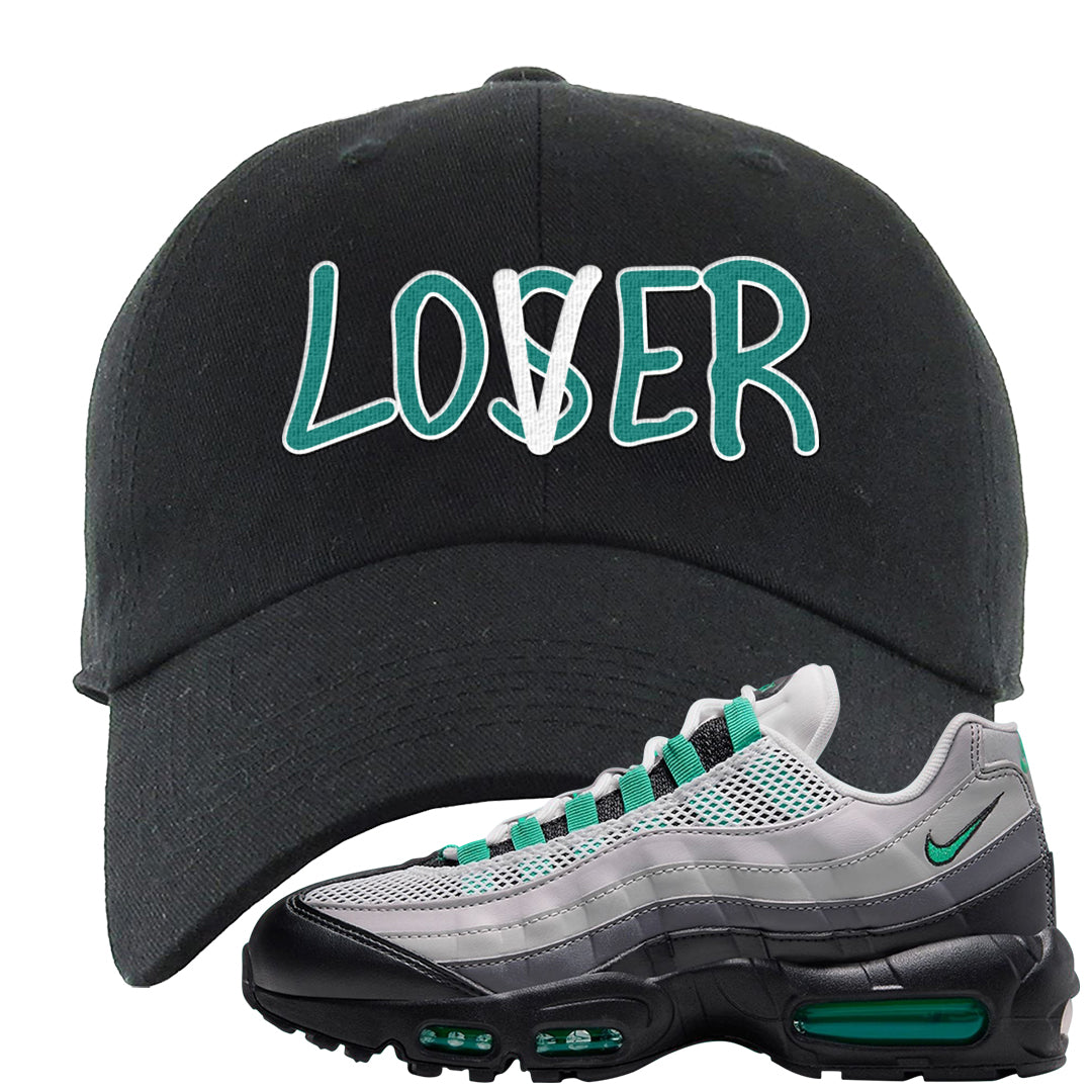 Stadium Green 95s Dad Hat | Lover, Black