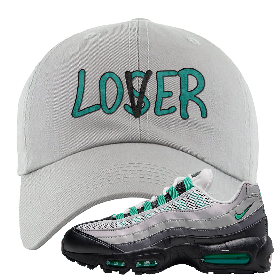Stadium Green 95s Dad Hat | Lover, Light Gray