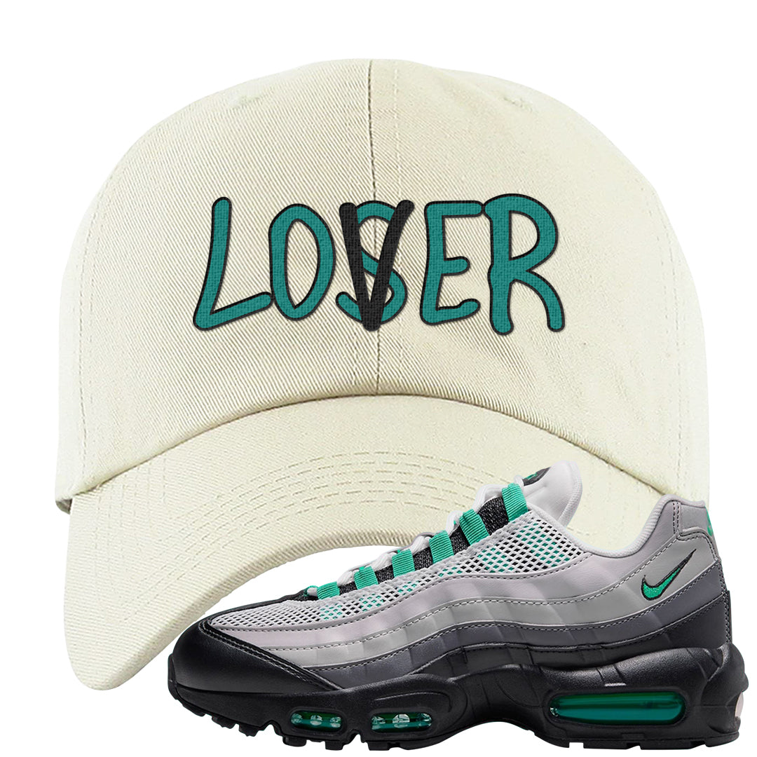 Stadium Green 95s Dad Hat | Lover, White