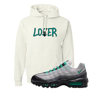 Stadium Green 95s Hoodie | Lover, White