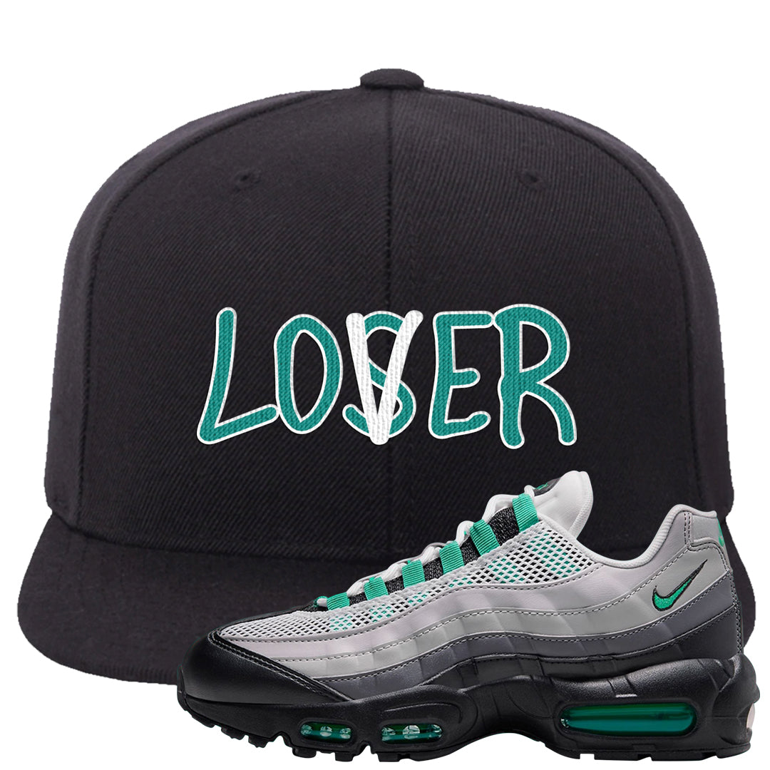 Stadium Green 95s Snapback Hat | Lover, Black