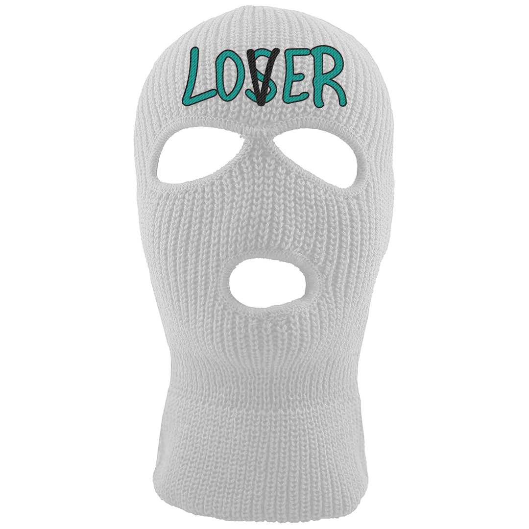 Stadium Green 95s Ski Mask | Lover, White