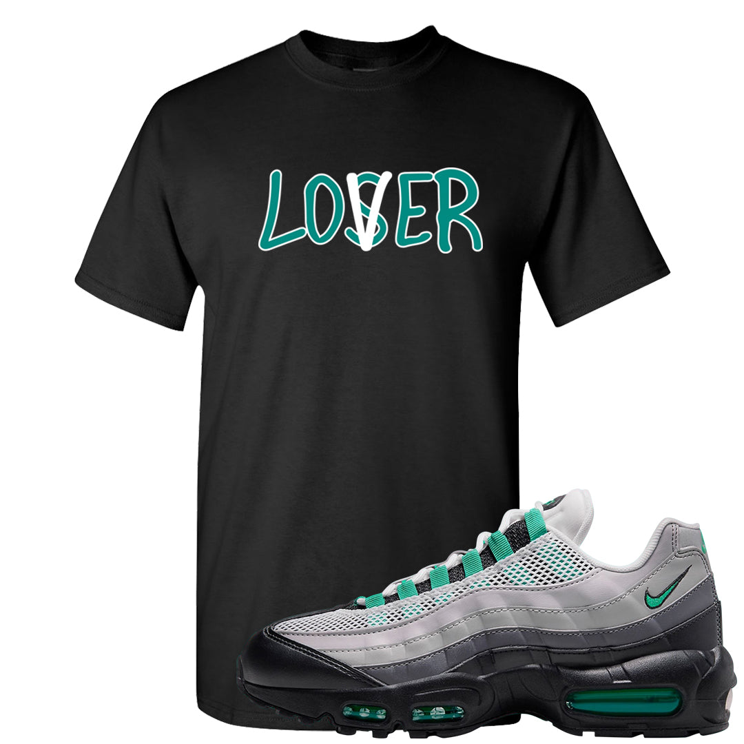 Stadium Green 95s T Shirt | Lover, Black