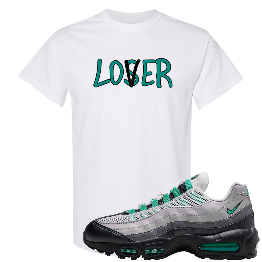 Stadium Green 95s T Shirt | Lover, White
