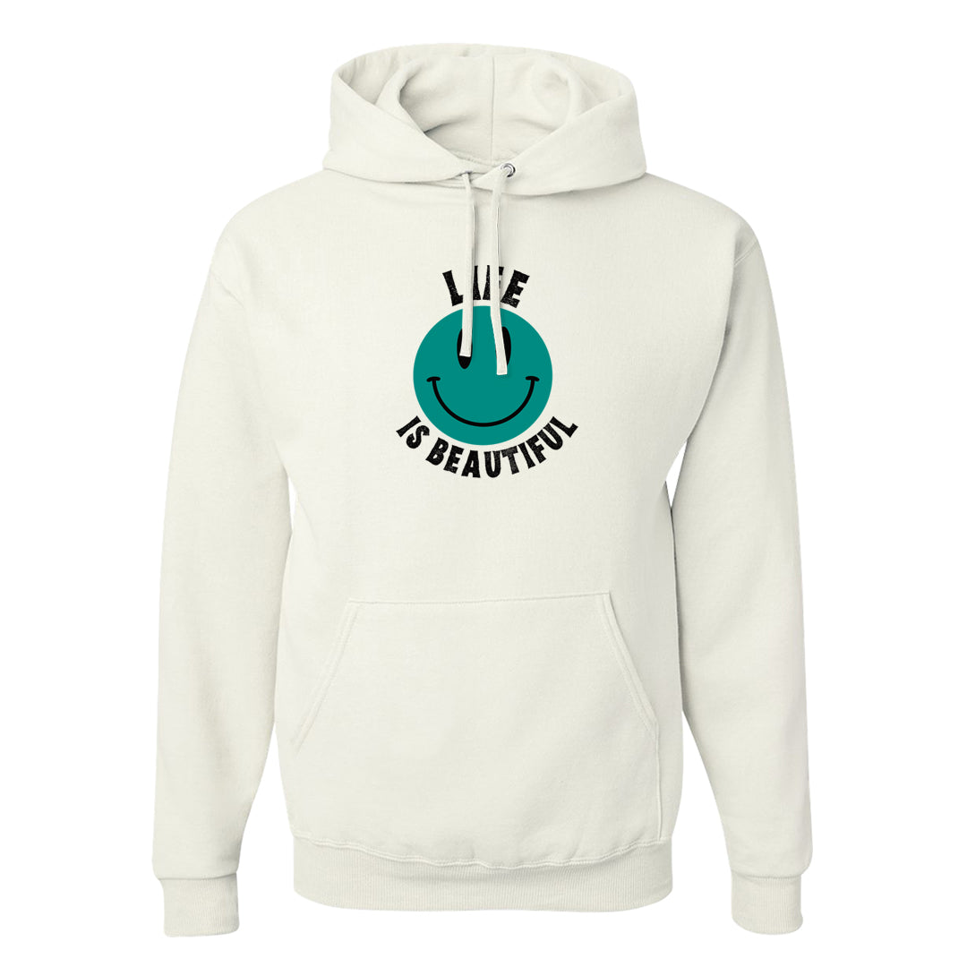 Stadium Green 95s Hoodie | Smile Life Is Beautiful, White