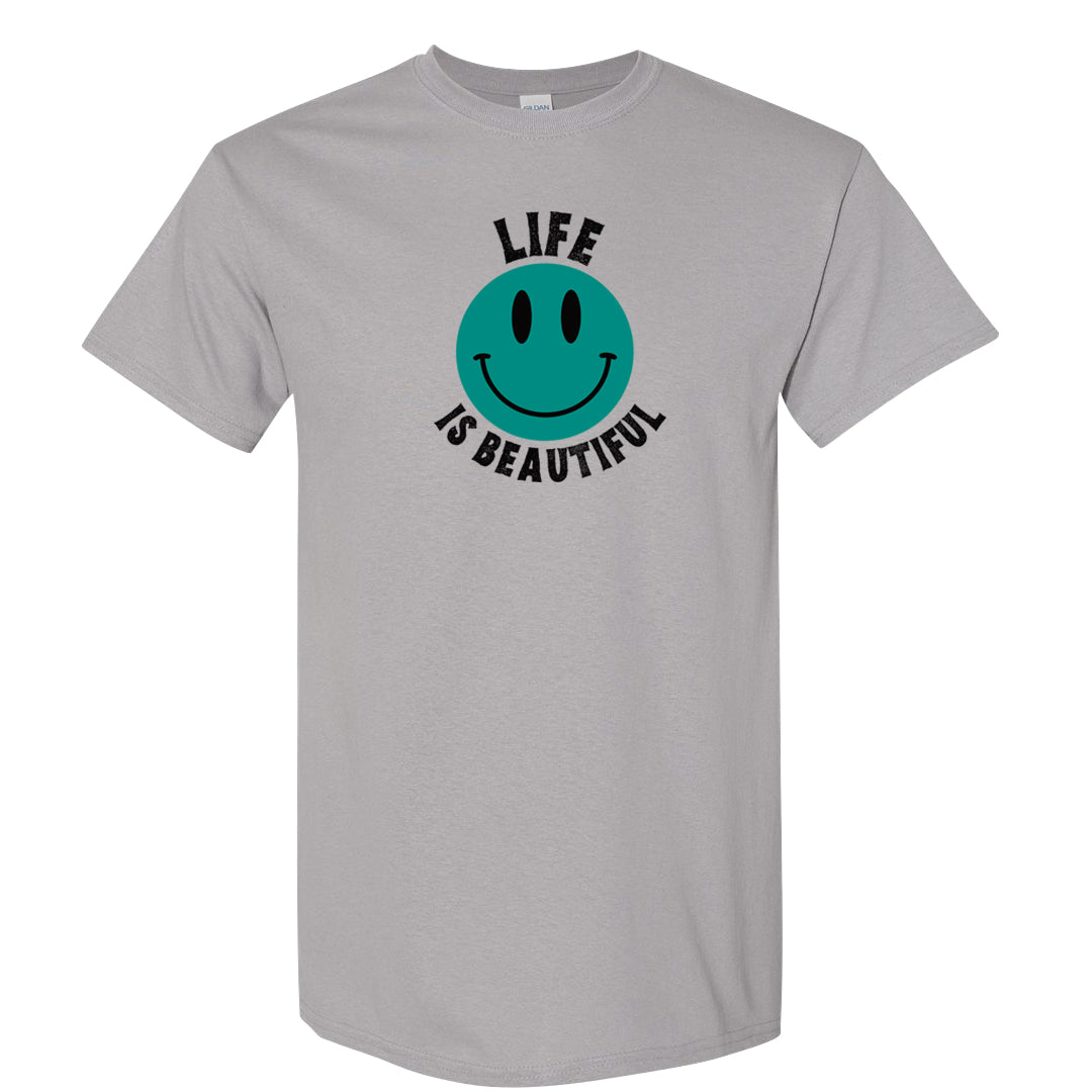 Stadium Green 95s T Shirt | Smile Life Is Beautiful, Gravel