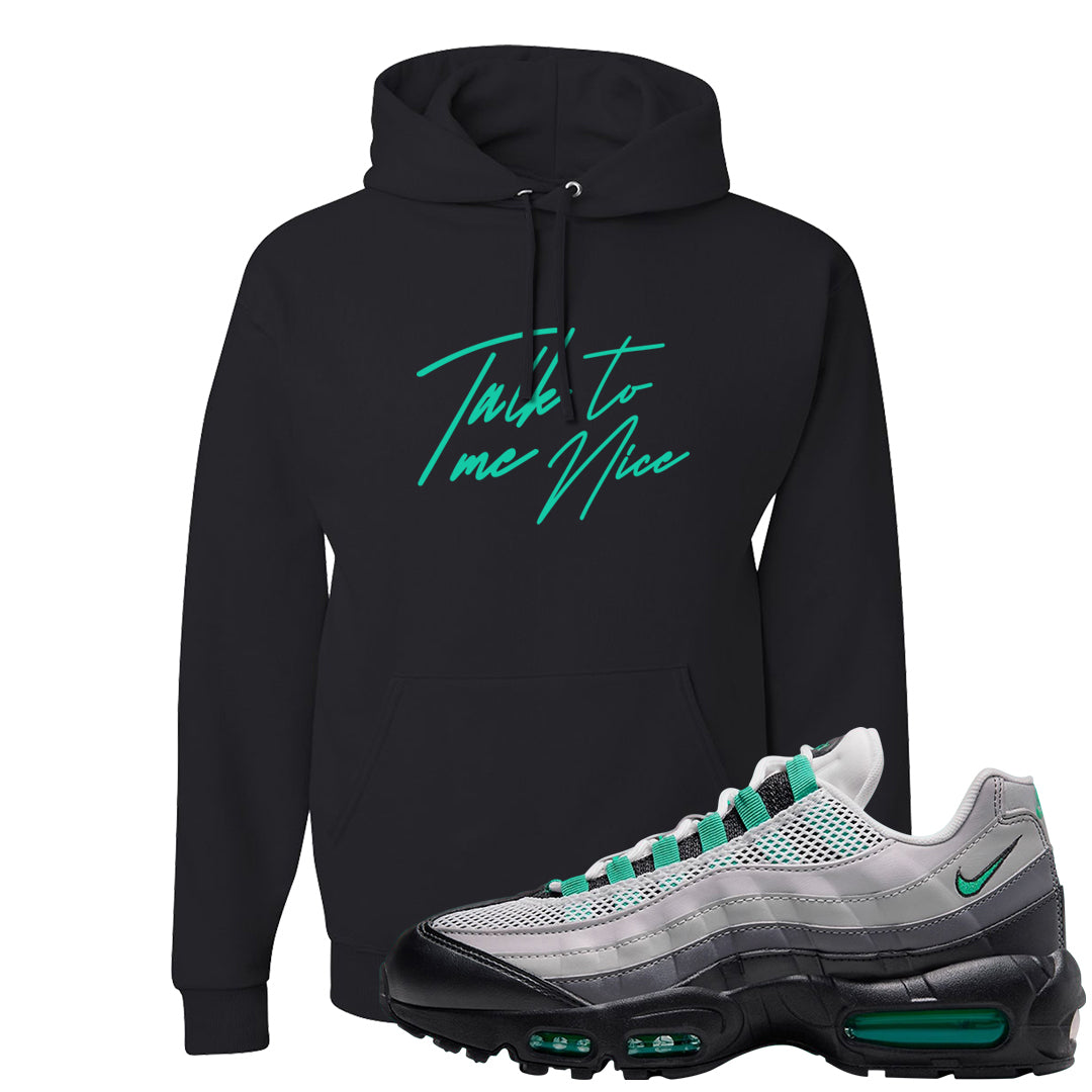 Stadium Green 95s Hoodie | Talk To Me Nice, Black