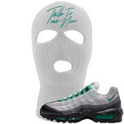 Stadium Green 95s Ski Mask | Talk To Me Nice, White