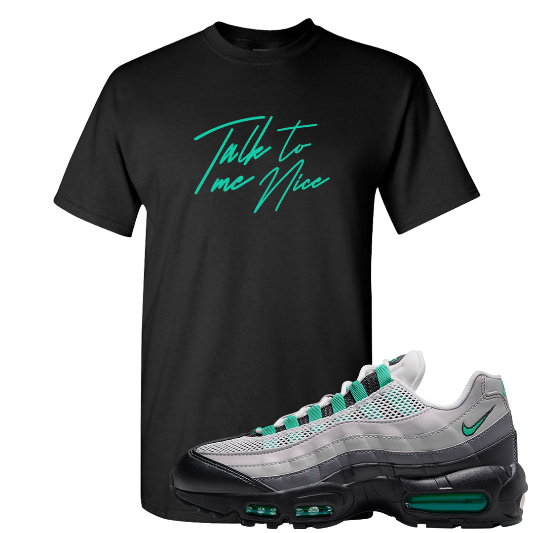 Stadium Green 95s T Shirt | Talk To Me Nice, Black