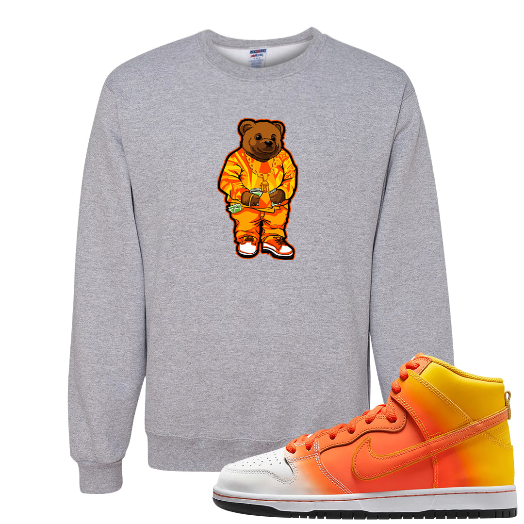 Candy Corn High Dunks Crewneck Sweatshirt | Sweater Bear, Ash