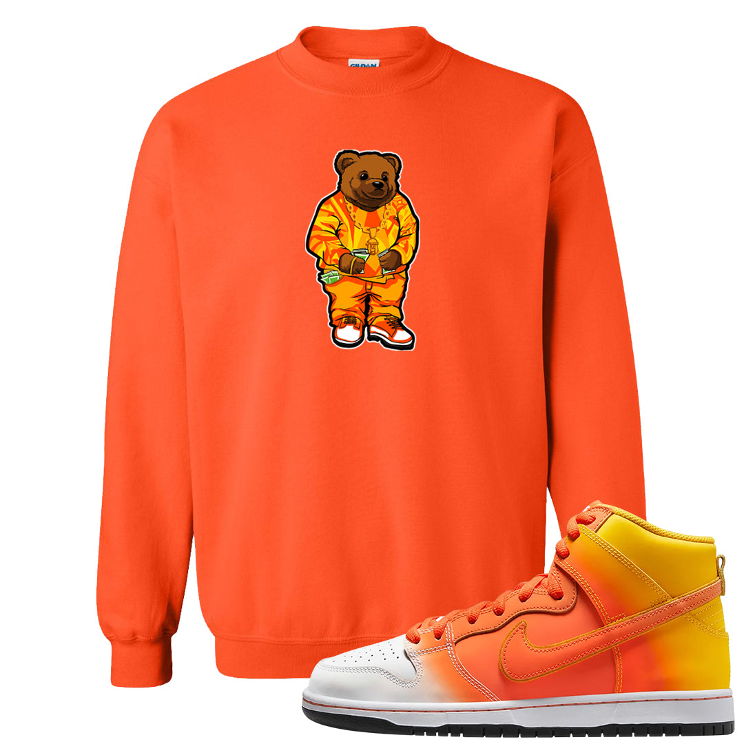Candy Corn High Dunks Crewneck Sweatshirt | Sweater Bear, Orange