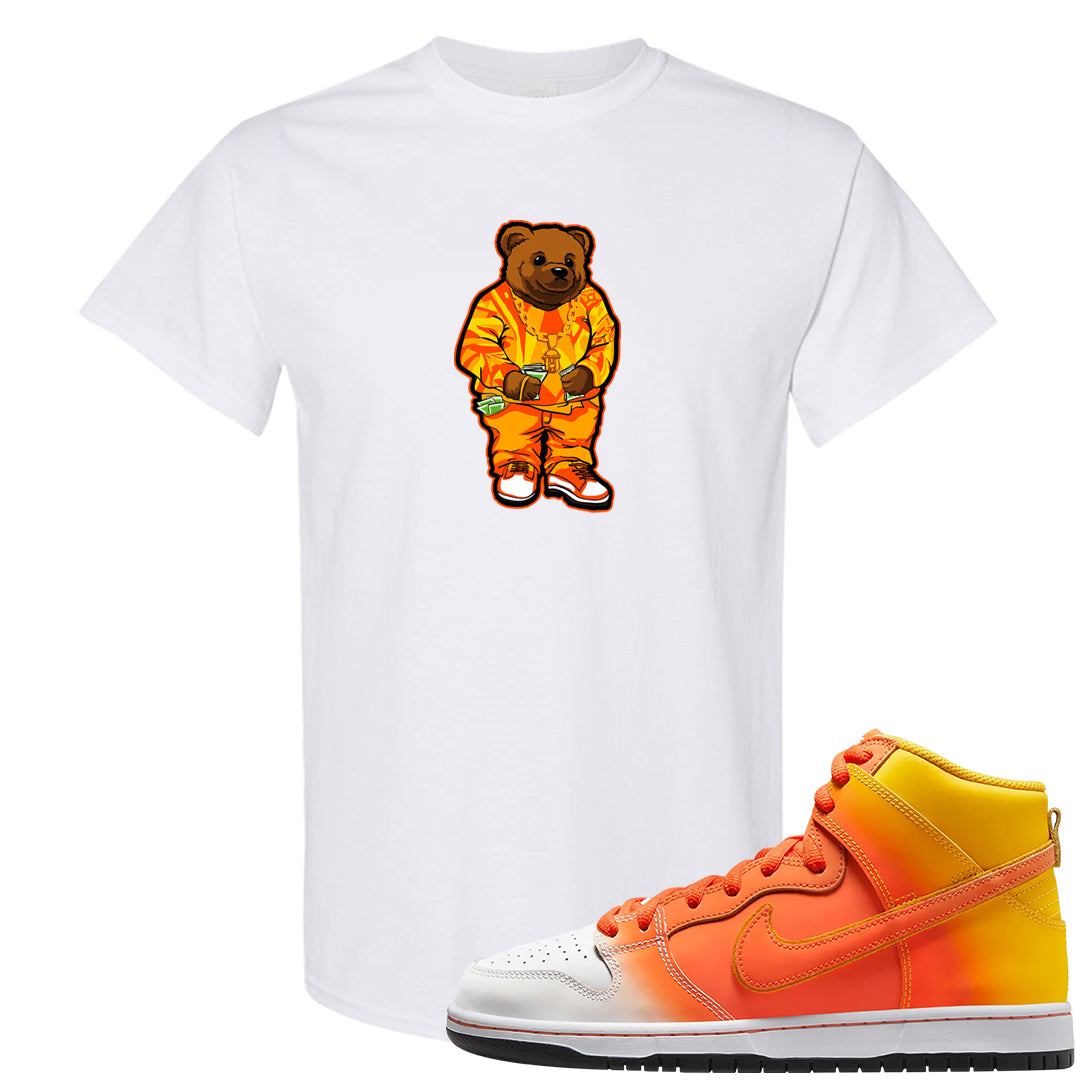 Candy Corn High Dunks T Shirt | Sweater Bear, White