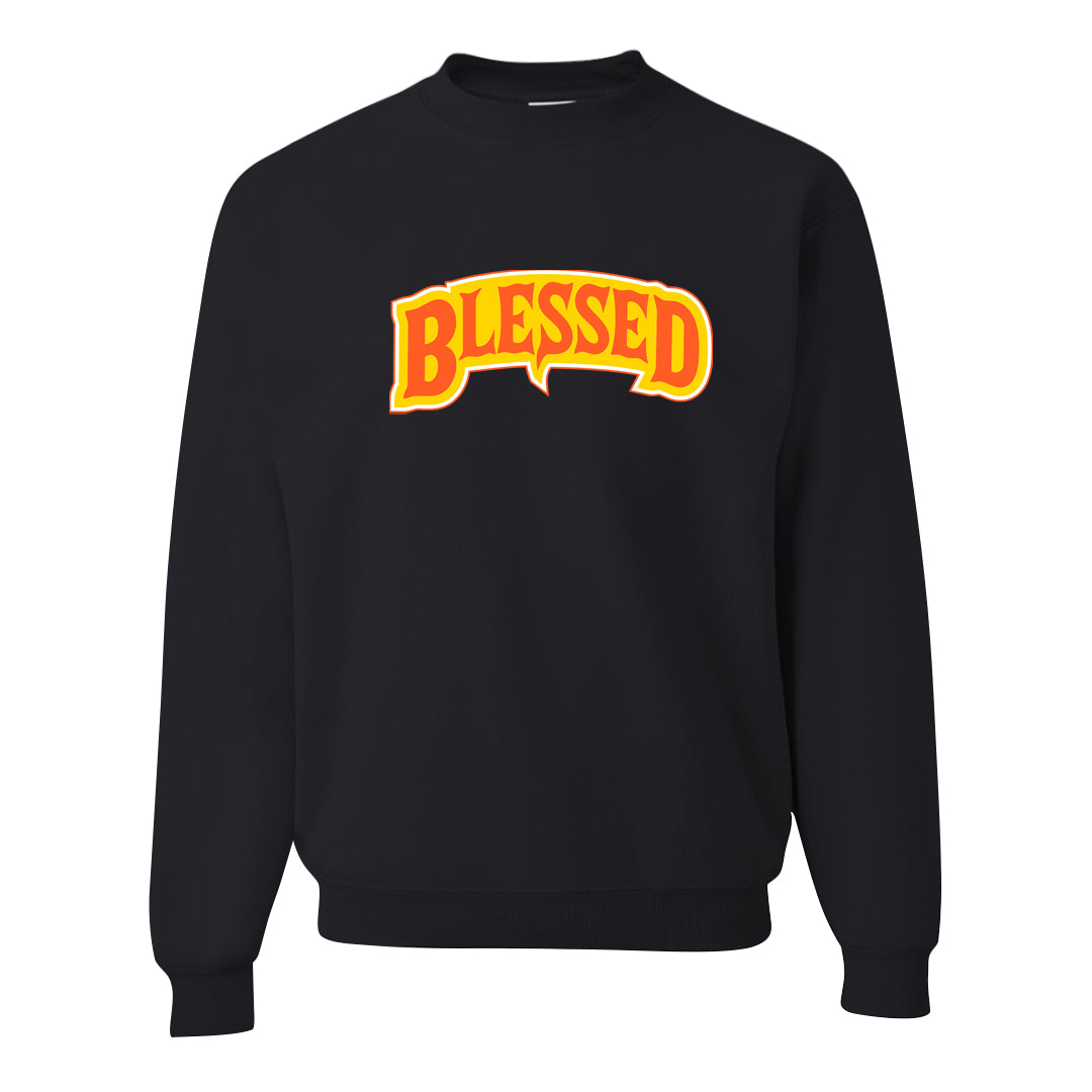 Candy Corn High Dunks Crewneck Sweatshirt | Blessed Arch, Black