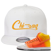Candy Corn High Dunks Snapback Hat | Chiraq, White