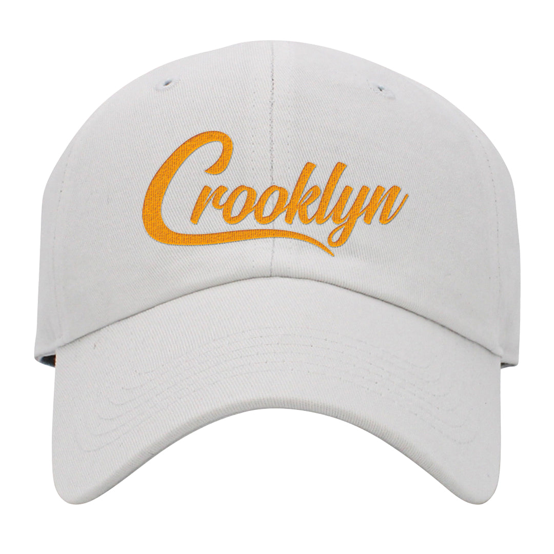 Candy Corn High Dunks Dad Hat | Crooklyn, White