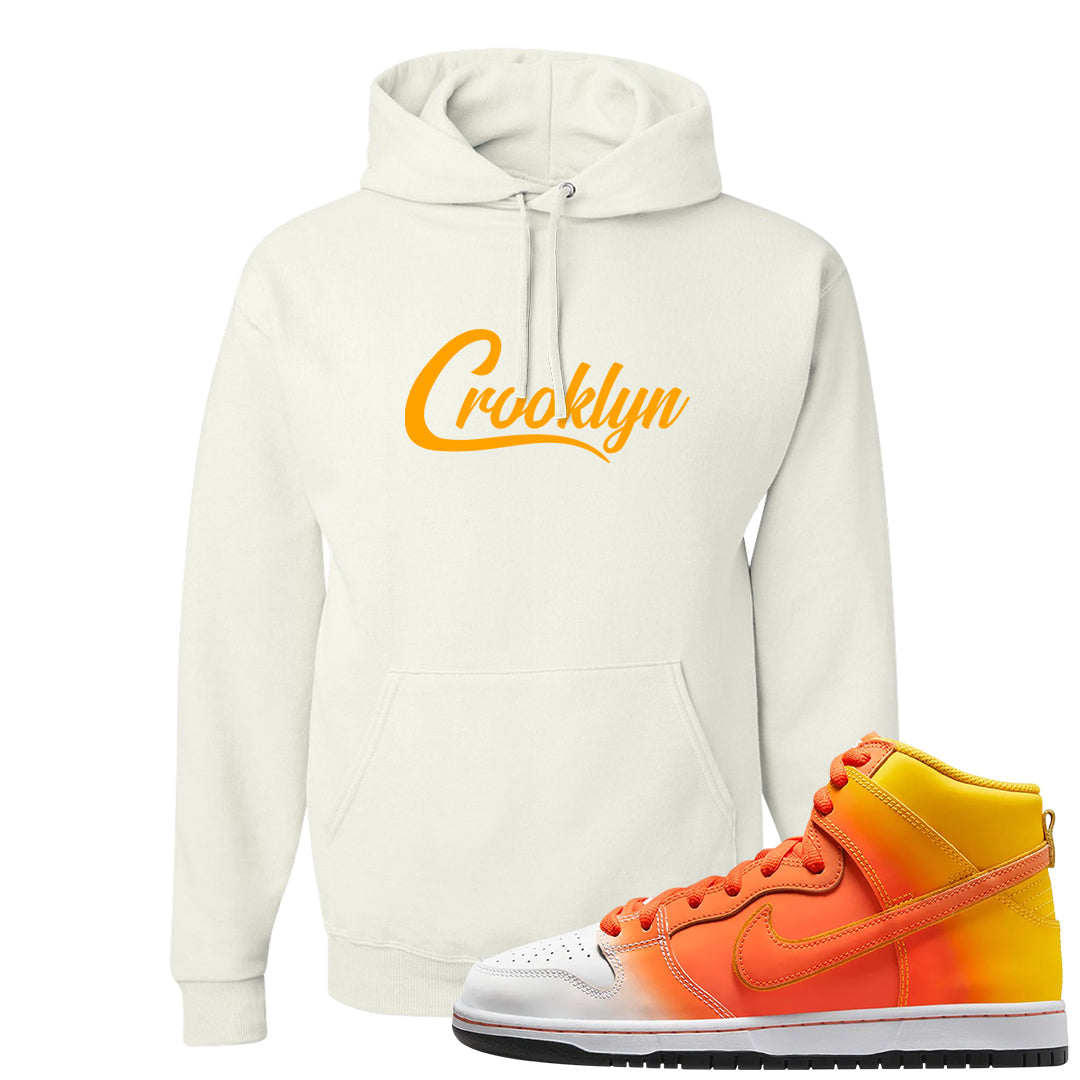 Candy Corn High Dunks Hoodie | Crooklyn, White