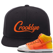 Candy Corn High Dunks Snapback Hat | Crooklyn, Black