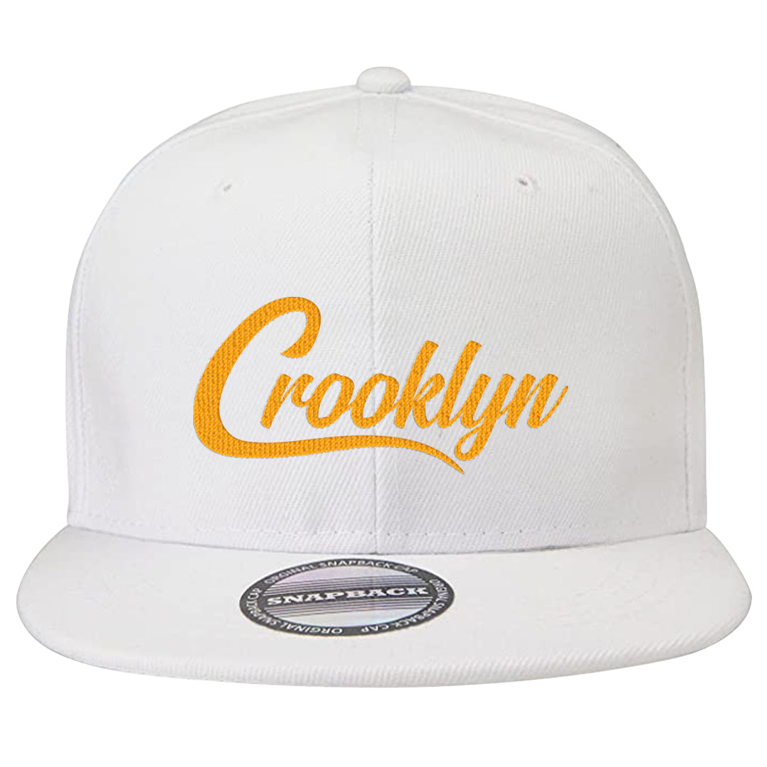 Candy Corn High Dunks Snapback Hat | Crooklyn, White