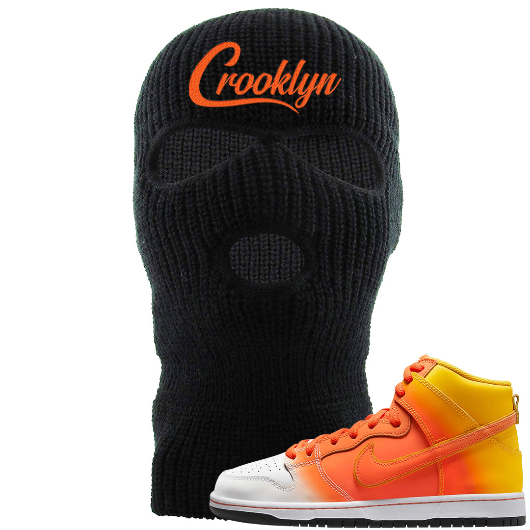 Candy Corn High Dunks Ski Mask | Crooklyn, Black