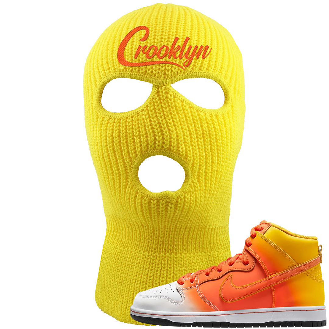 Candy Corn High Dunks Ski Mask | Crooklyn, Yellow