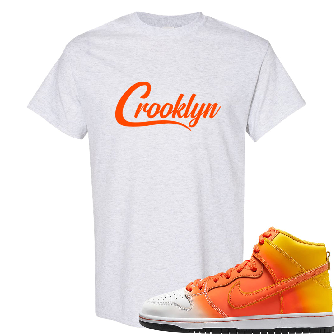Candy Corn High Dunks T Shirt | Crooklyn, Ash