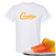 Candy Corn High Dunks T Shirt | Crooklyn, White