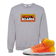 Candy Corn High Dunks Crewneck Sweatshirt | Dunks N Boards, Ash