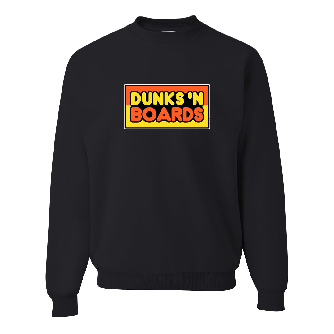 Candy Corn High Dunks Crewneck Sweatshirt | Dunks N Boards, Black