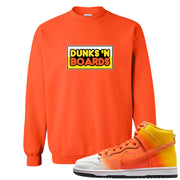Candy Corn High Dunks Crewneck Sweatshirt | Dunks N Boards, Orange
