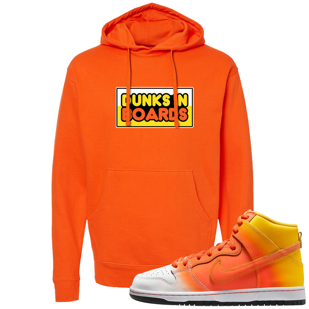 Candy Corn High Dunks Hoodie | Dunks N Boards, Orange