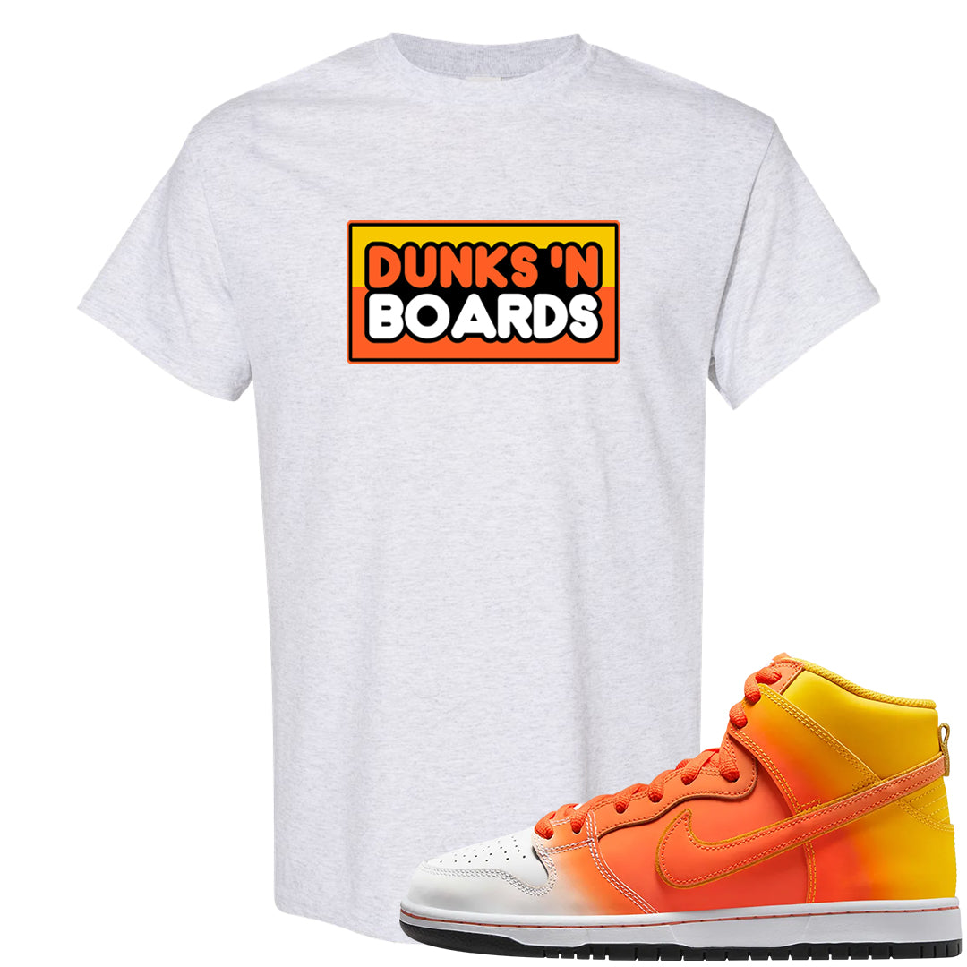 Candy Corn High Dunks T Shirt | Dunks N Boards, Ash