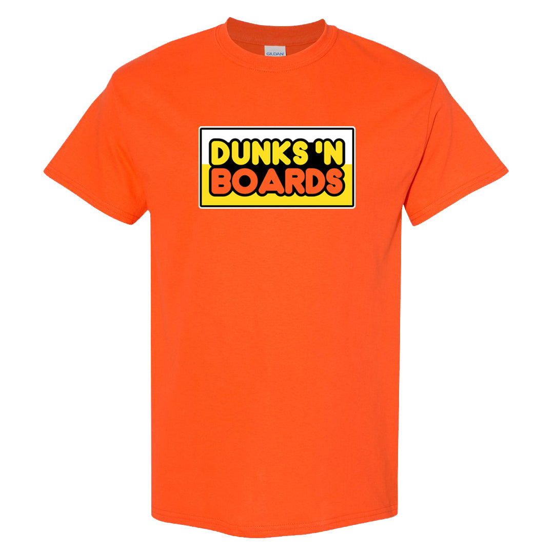 Candy Corn High Dunks T Shirt | Dunks N Boards, Orange
