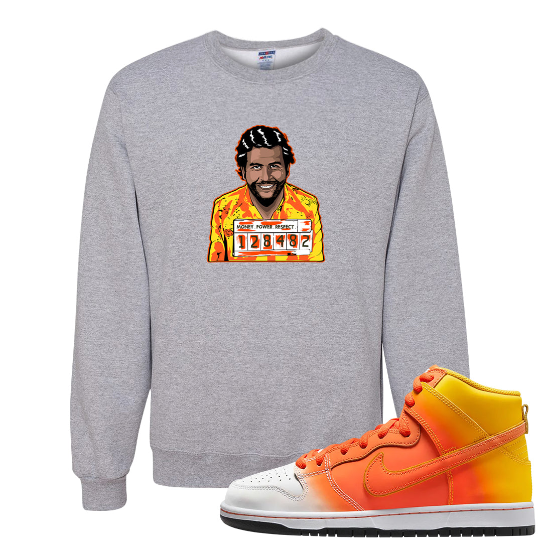 Candy Corn High Dunks Crewneck Sweatshirt | Escobar Illustration, Ash